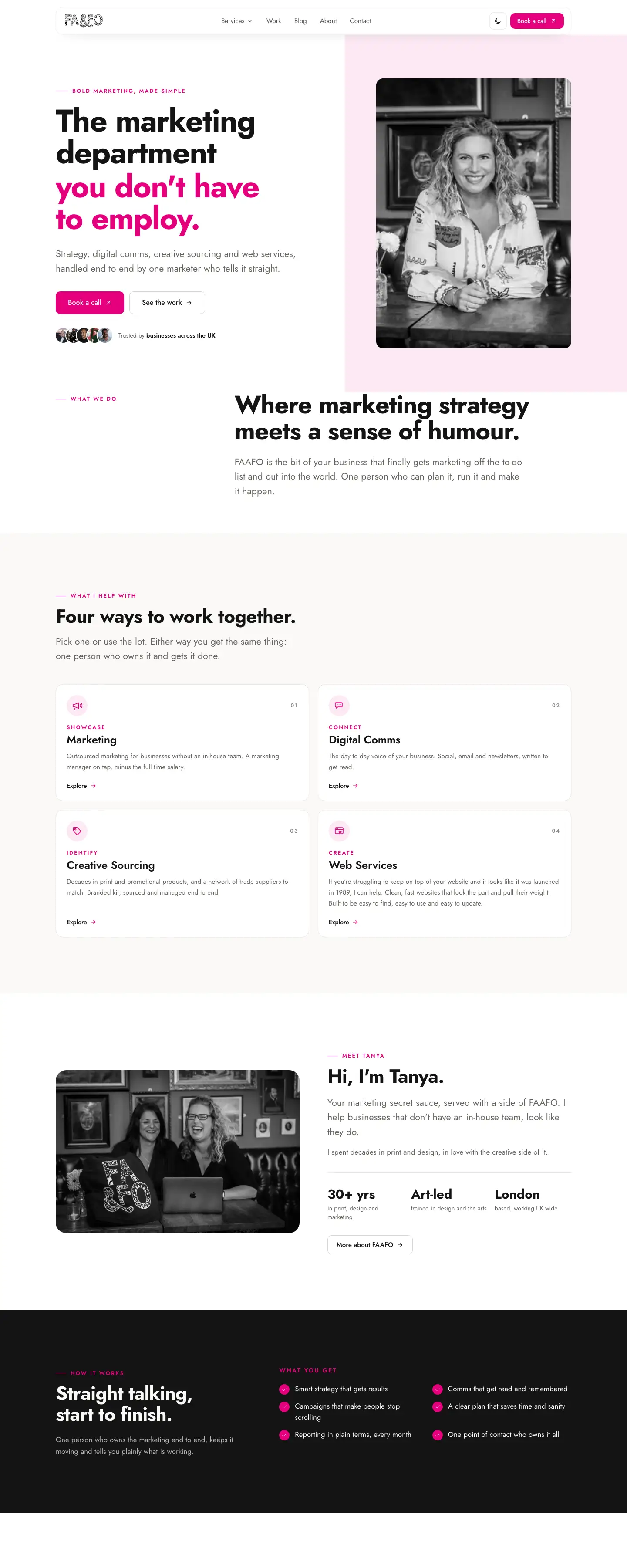 The website we built for FAAFO