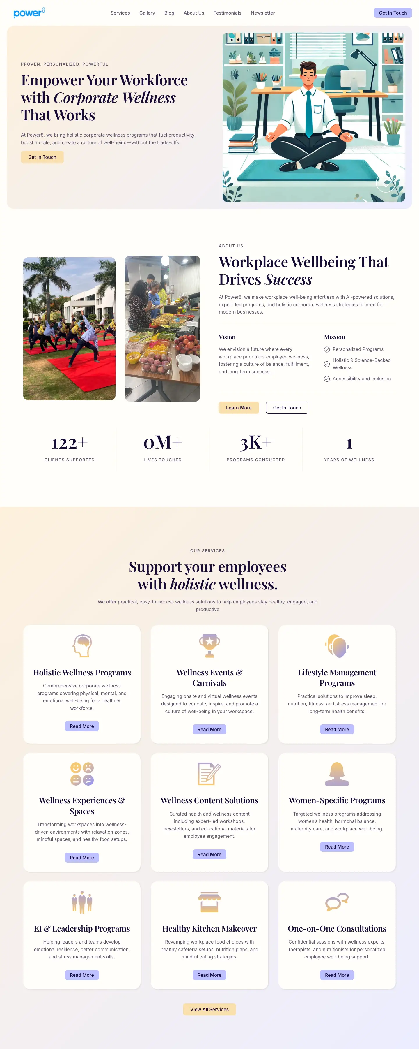 The website we built for Power8
