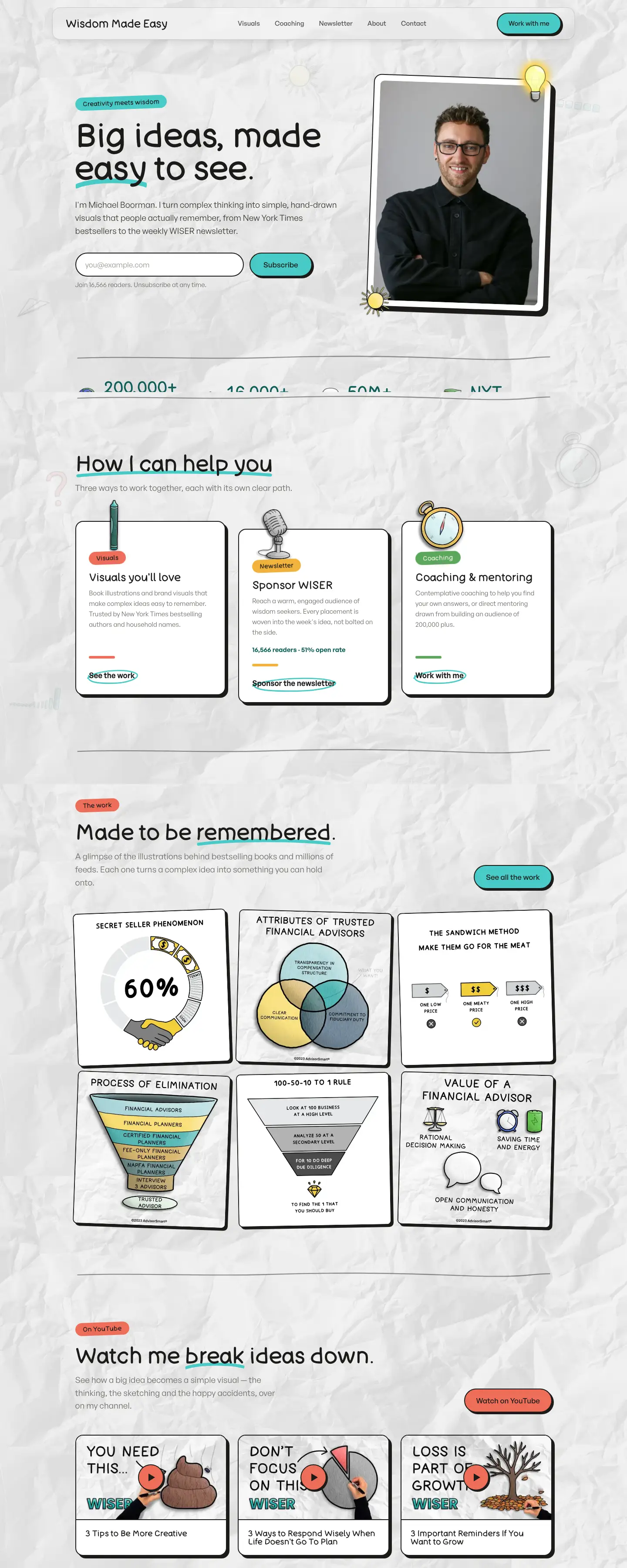 The website we built for Wisdom Made Easy