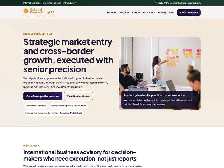 BeLocal Consulting's site now
