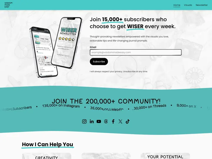 Wisdom Made Easy's old site